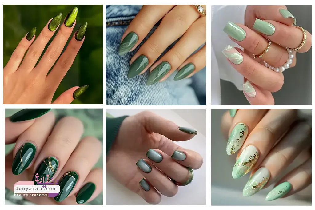 جدیدترین مدل کاشت ناخن سبز