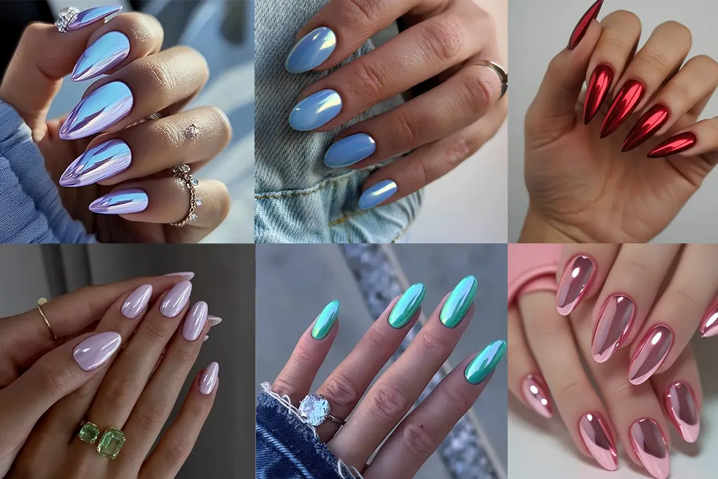 دیزاین ناخن کروم