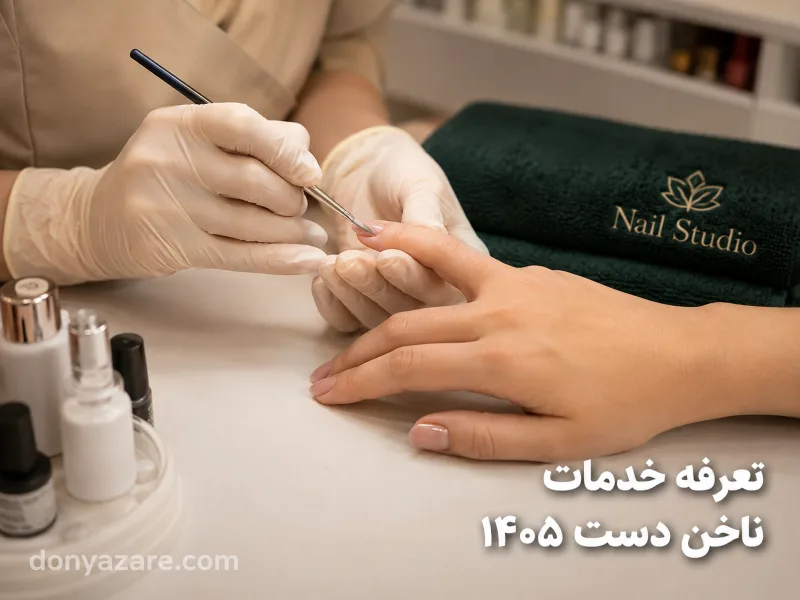 جدول قیمت خدمات ناخن دست در سال ۱۴۰۵